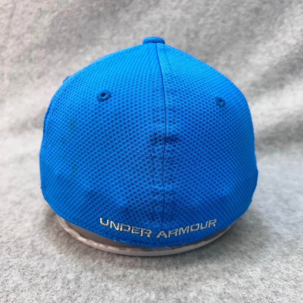 Under Armour Embroidered Logo Youth Blue Baseball Cap Mesh Athletic Fit  S/M